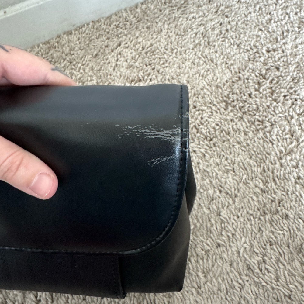 Etienne Aigner Leather Purse - Black with Gold Hardware - Picture 5 of 16